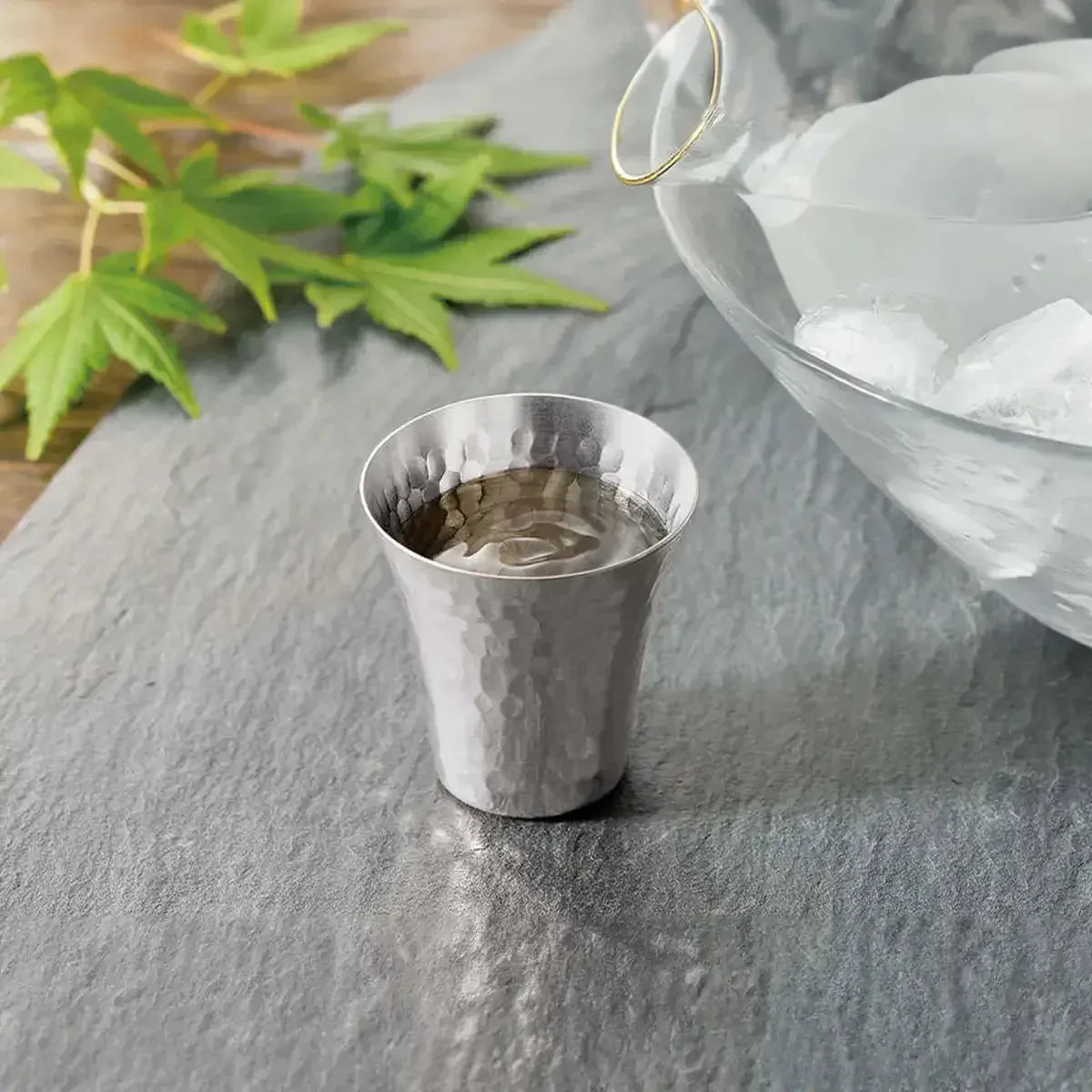 Titanium Cold Sake Cup Set 65ml 2pc Made in TSUBAME