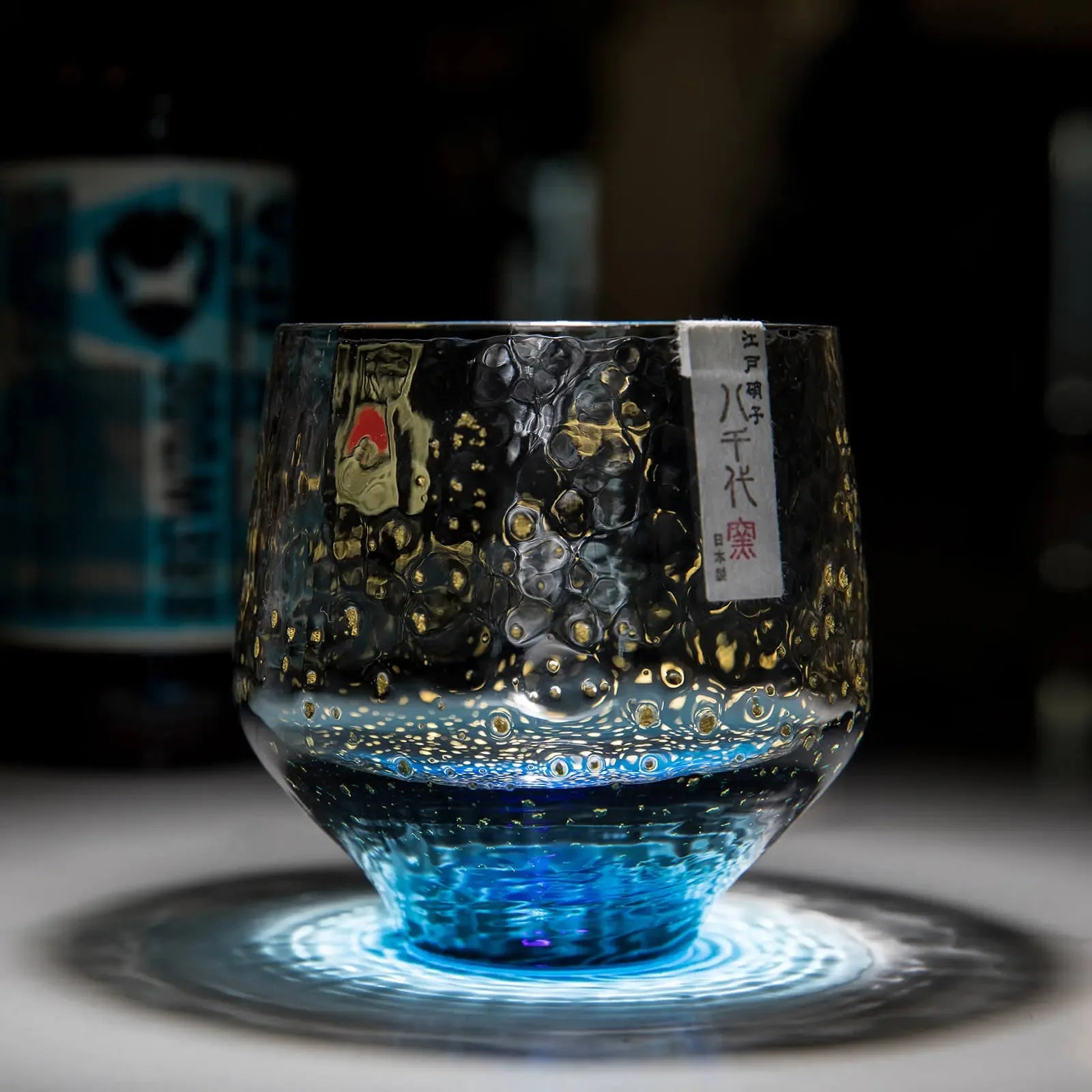 Elegant 260ml Edo glass rock tumbler, handcrafted for gifting and barware