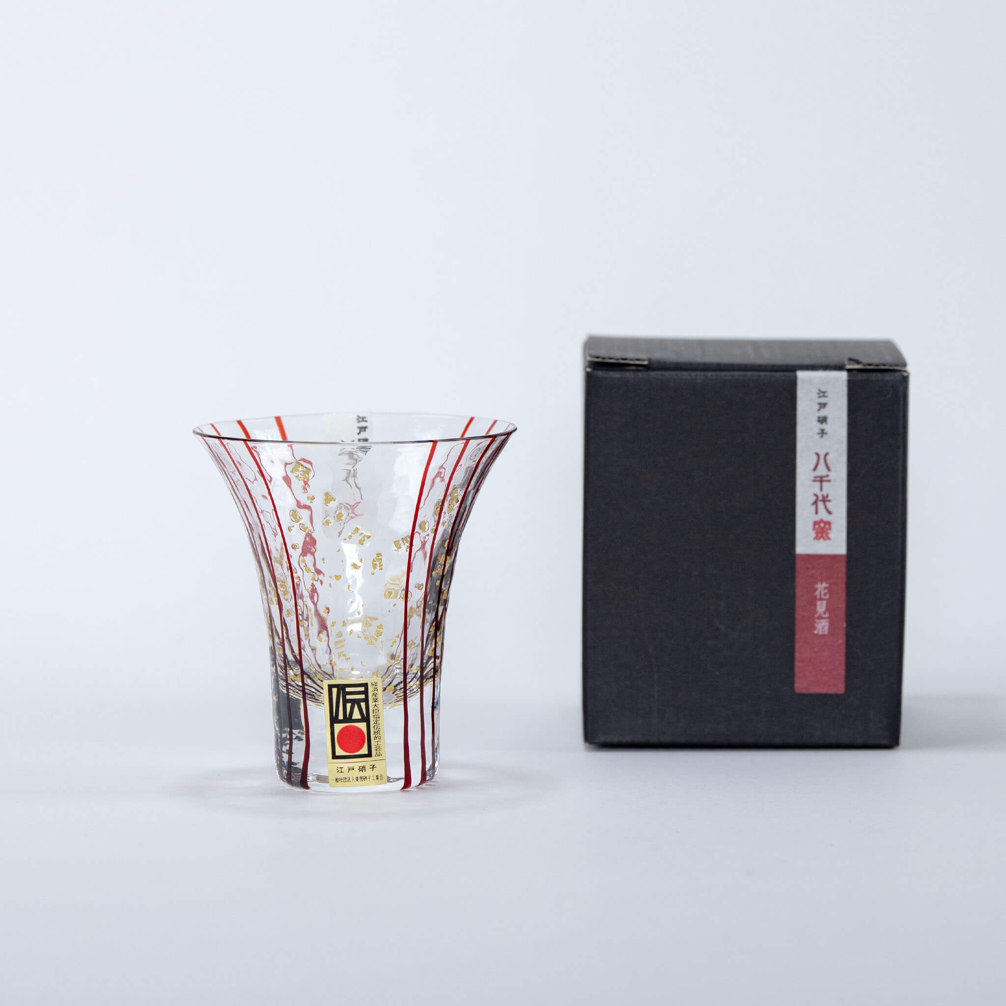 Toyo Sasaki Hanamizake 85ml handmade Edo glass sake cup with gift box