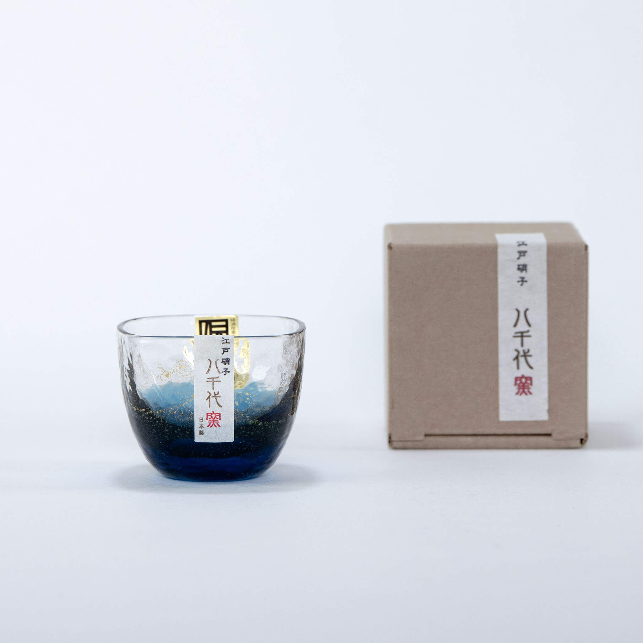 Toyo Sasaki Yachiyo Kiln 60ml Edo glass sake cup with gift box