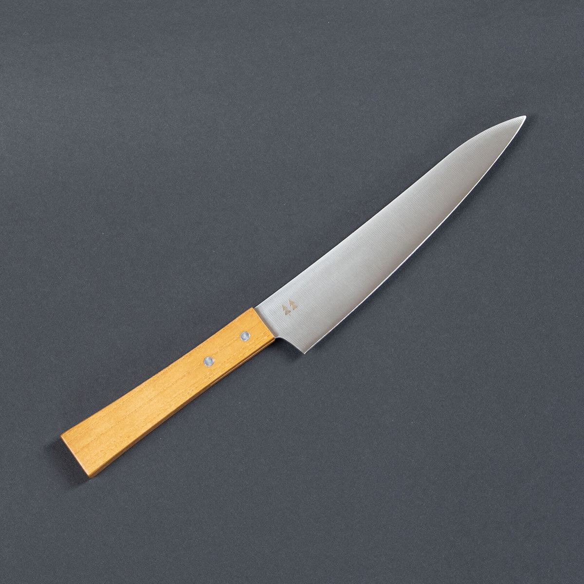 Shizuhamono Morinoki 170mm utility knife with a stainless steel blade and keyaki wood handle