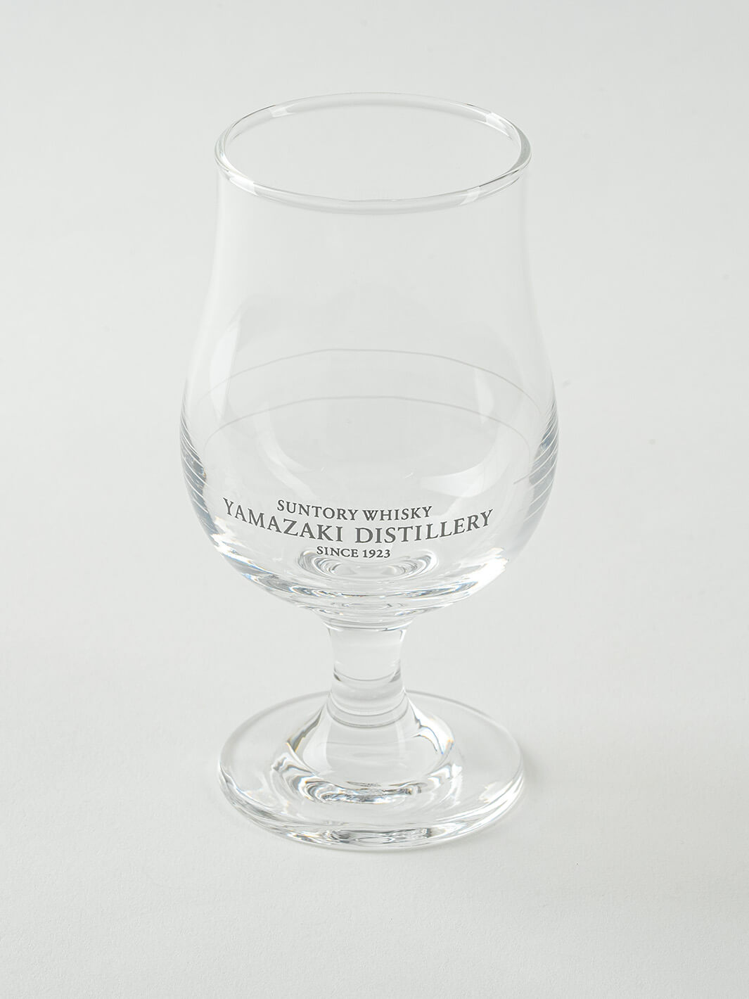 Top view of Yamazaki whiskey tasting glass, 5oz tulip design