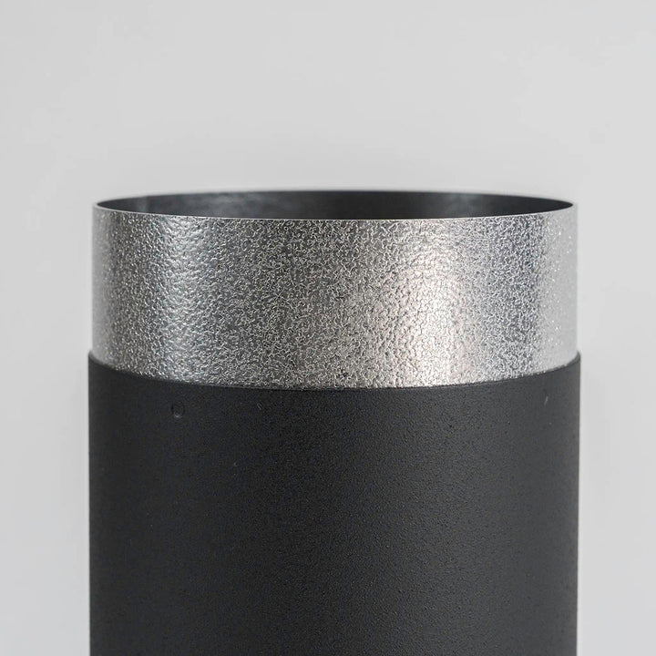 Side view of the CHAKI Tea Canister - Black, with matte black finish