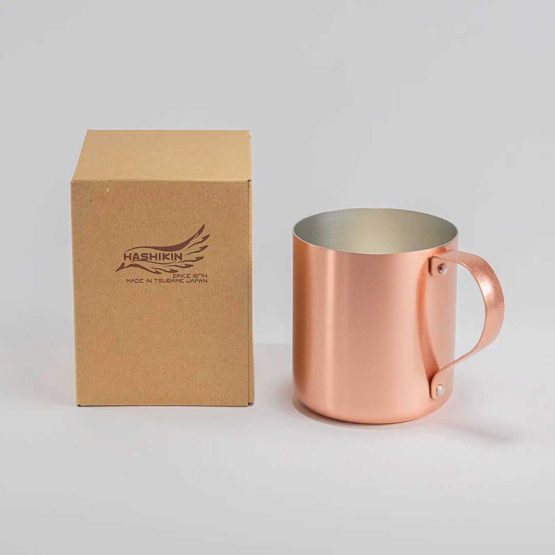 Copper matte mug on a white background, ideal for chilled beverages and iced coffee.