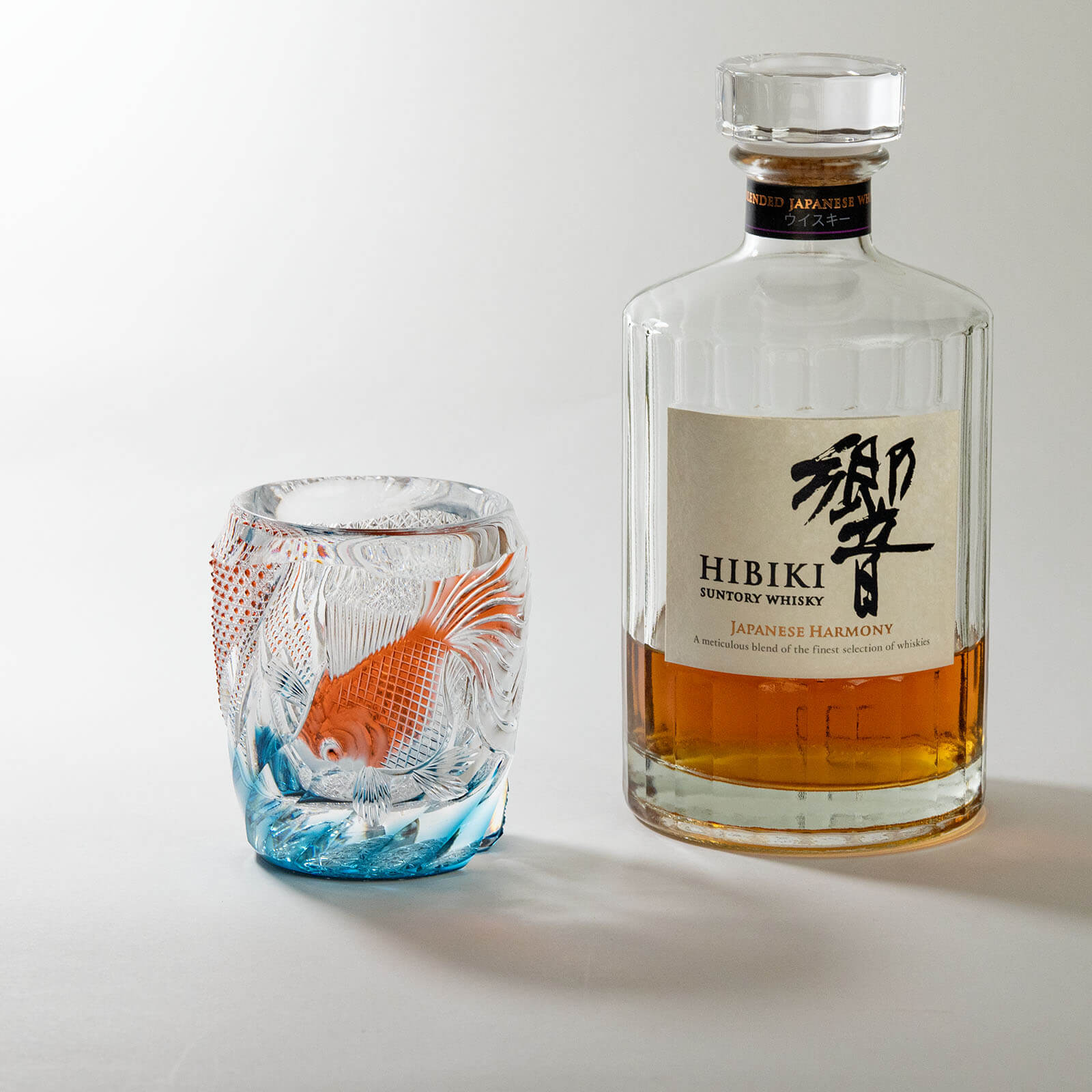 多田野秀吉 江戸切子「金魚」ロックグラス 200ml