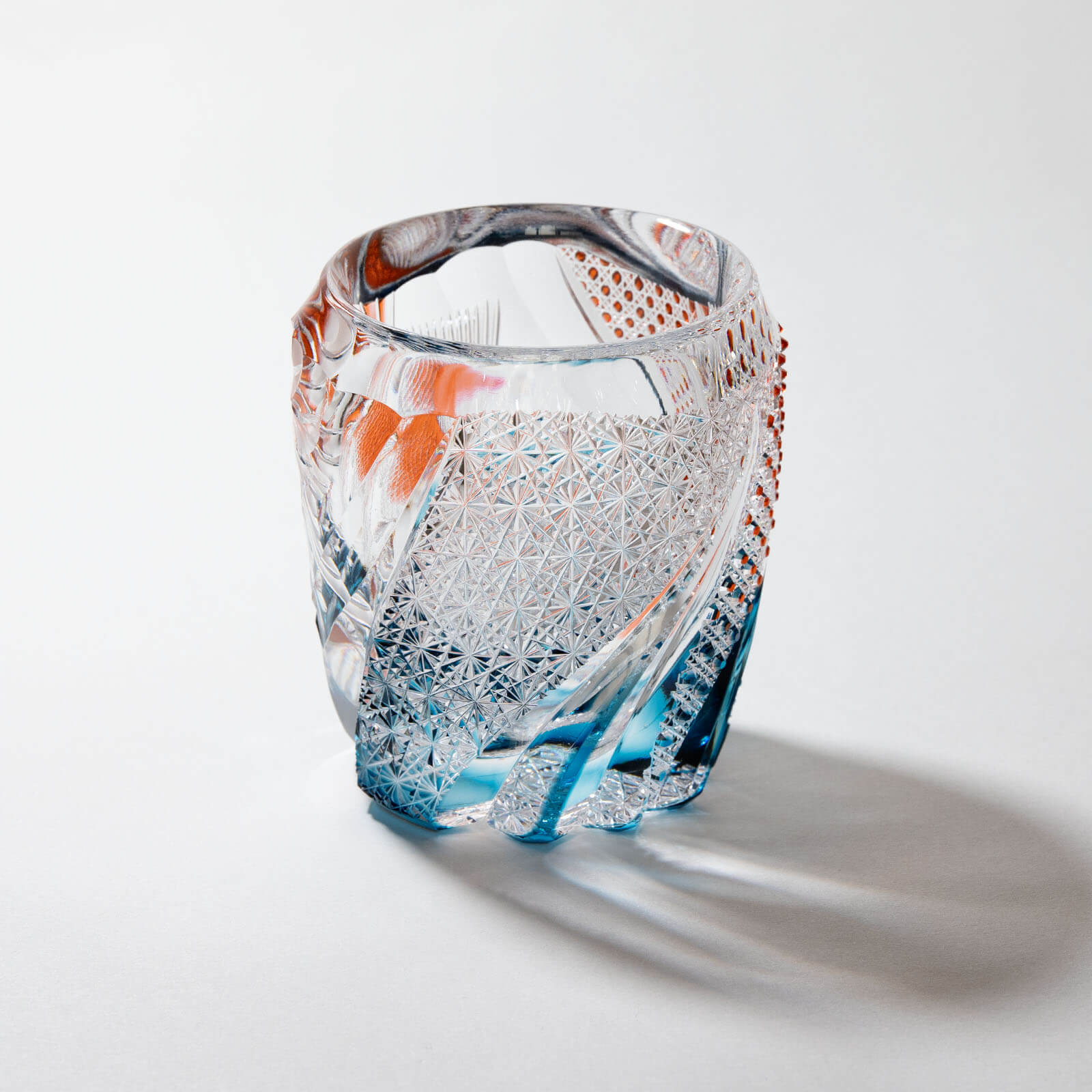 多田野秀吉 江戸切子「金魚」ロックグラス 200ml