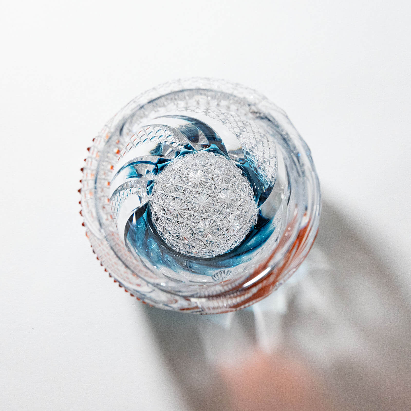 多田野秀吉 江戸切子「金魚」ロックグラス 200ml