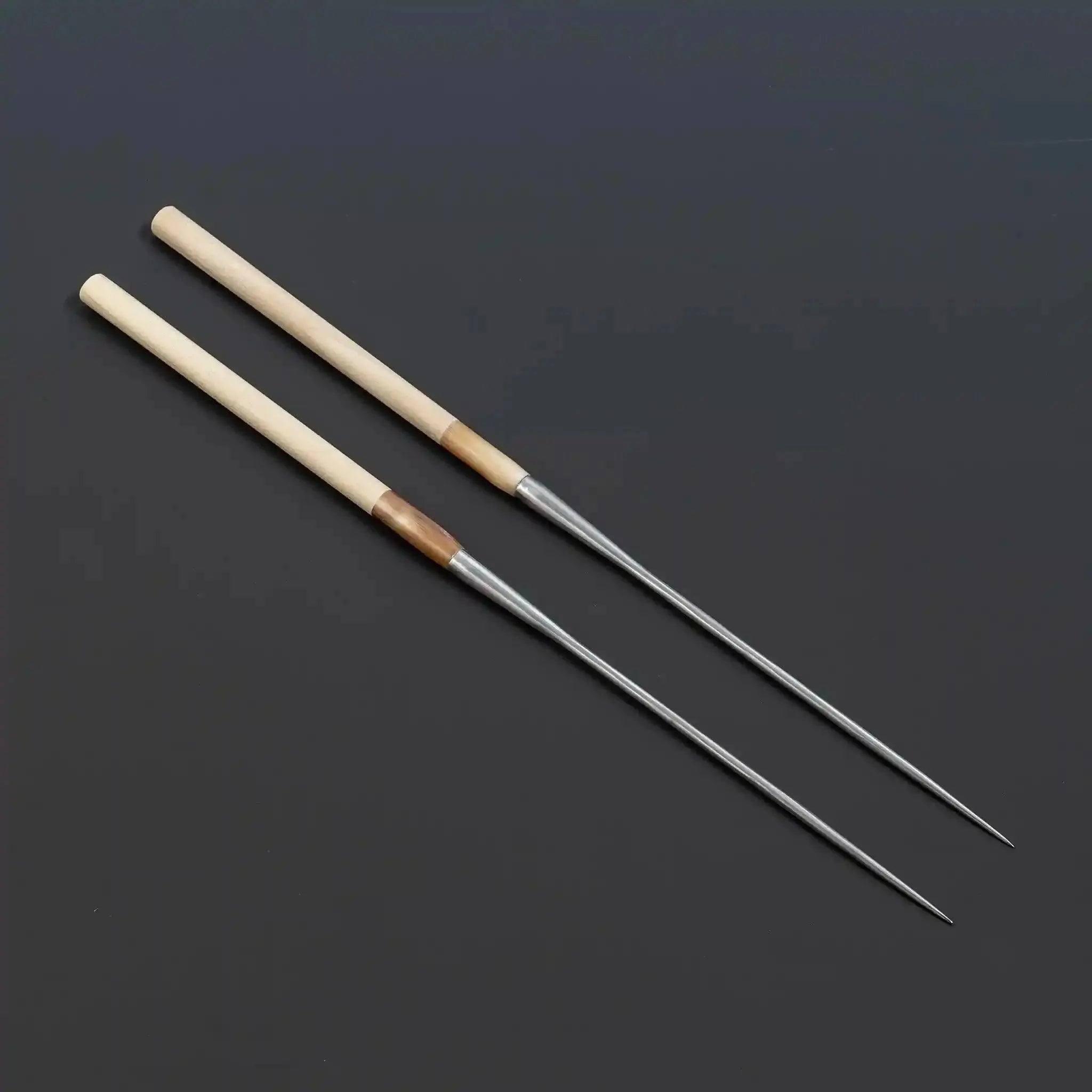 White Wood Serving Chopsticks with Water Buffalo Horn - 180mm Buy Japanese Knives