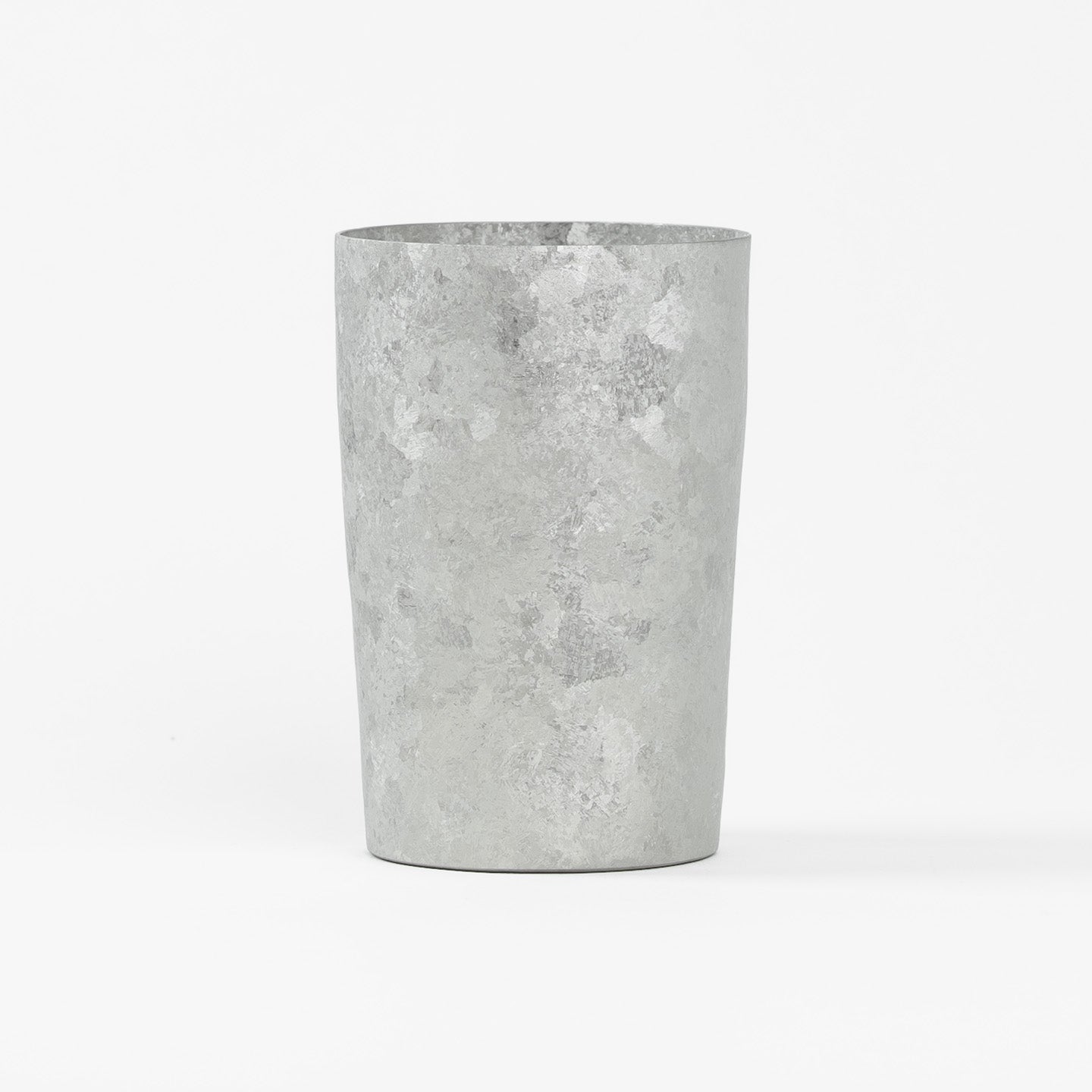 HORIE Kamazukuri 270ml Silver Titanium Tumbler front view, white background 