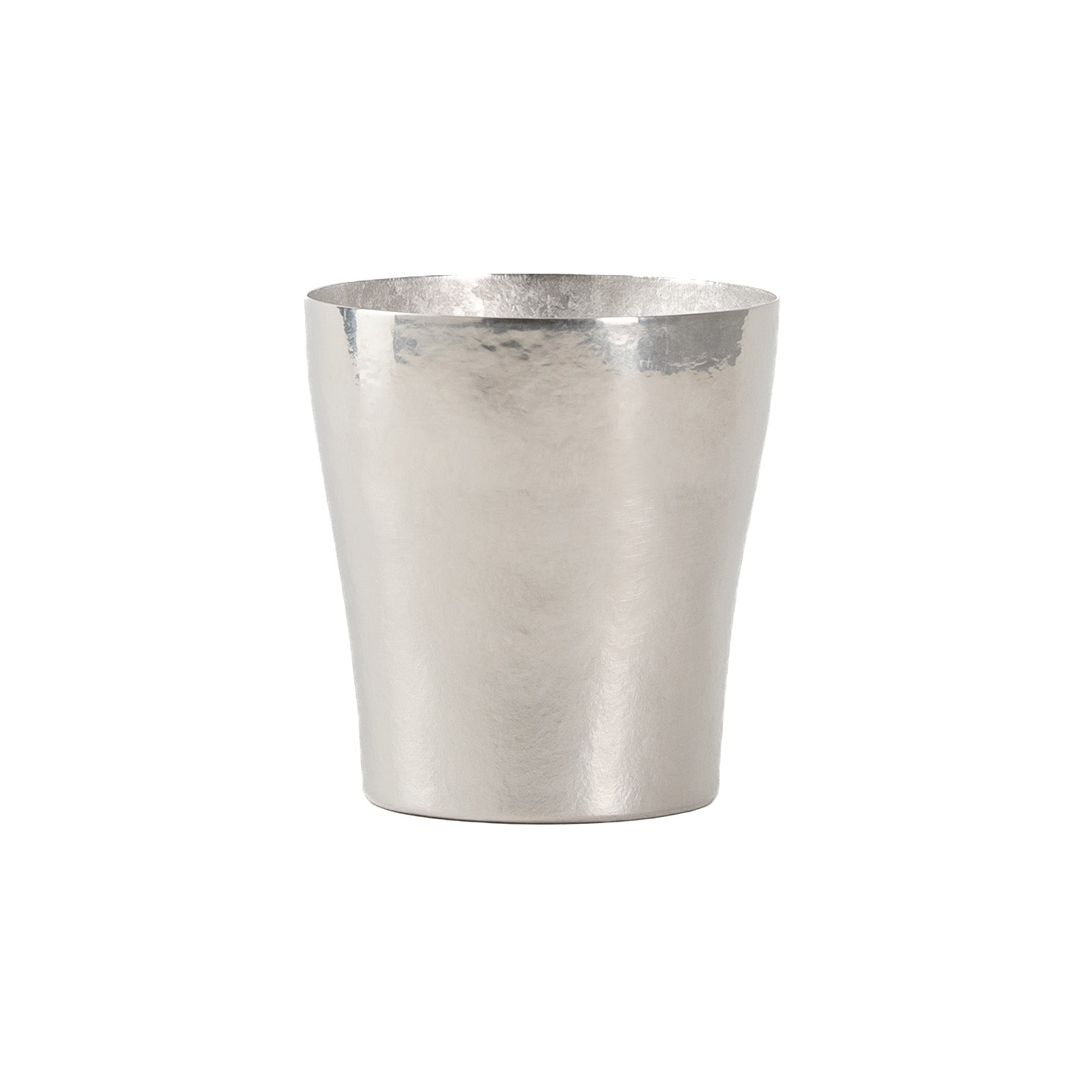 Front view of HORIE Rei Series 250ml silver titanium tumbler