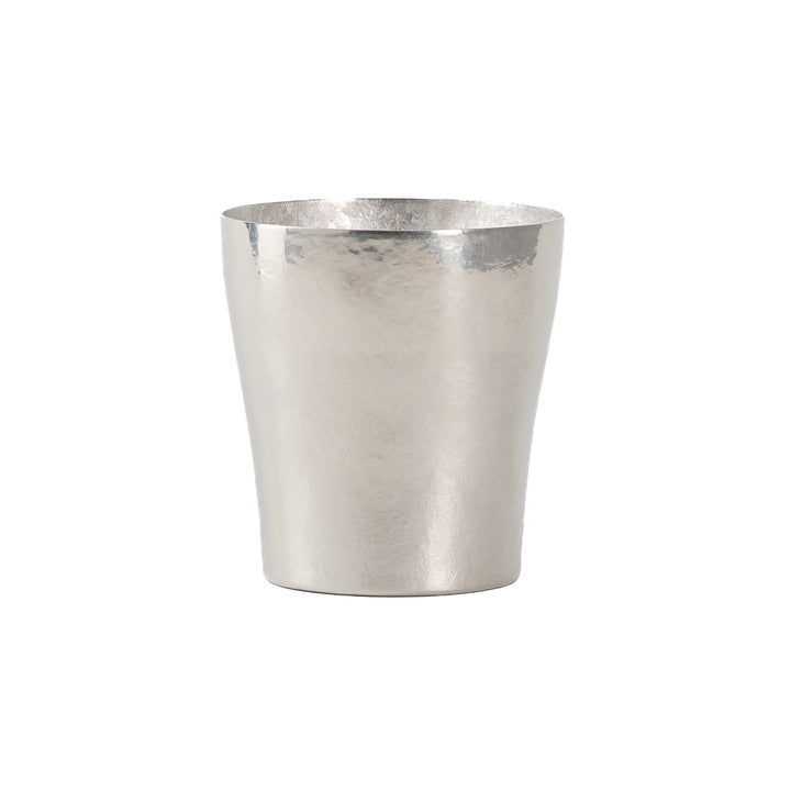 Front view of HORIE Rei Series 250ml silver titanium tumbler