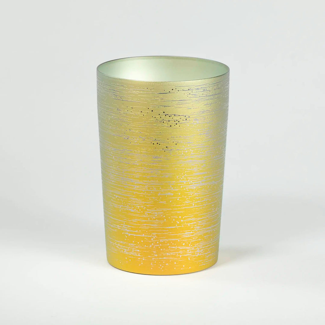 Front view of HORIE Ryou Series Double-Walled Titanium Tumbler - Gold 270ml