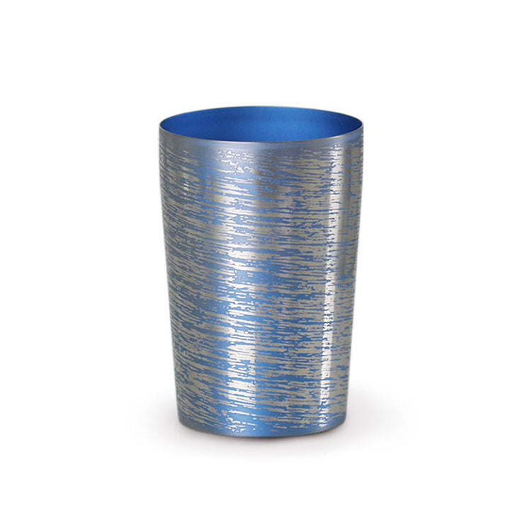 Front view of HORIE Shirakaba Series Double-Walled Titanium Tumbler - Blue 270ml