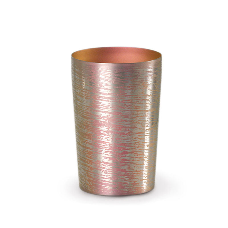 Front view of HORIE Shirakaba Series Double-Walled Titanium Tumbler - Pink 270ml