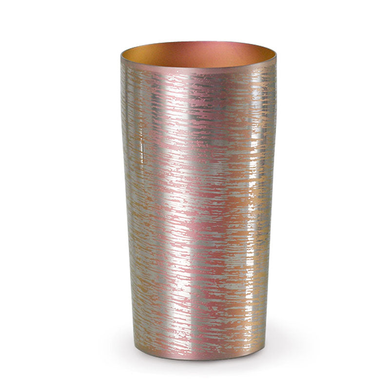 Front view of HORIE Shirakaba Series Double-Walled Titanium Tumbler - Pink 350ml