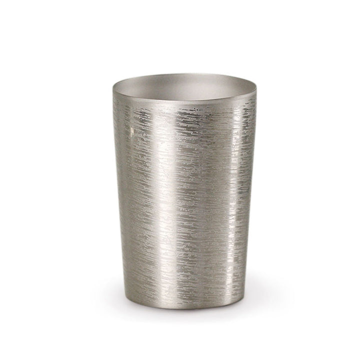 Front view of HORIE Shirakaba Series Double-Walled Titanium Tumbler - Silver 270ml