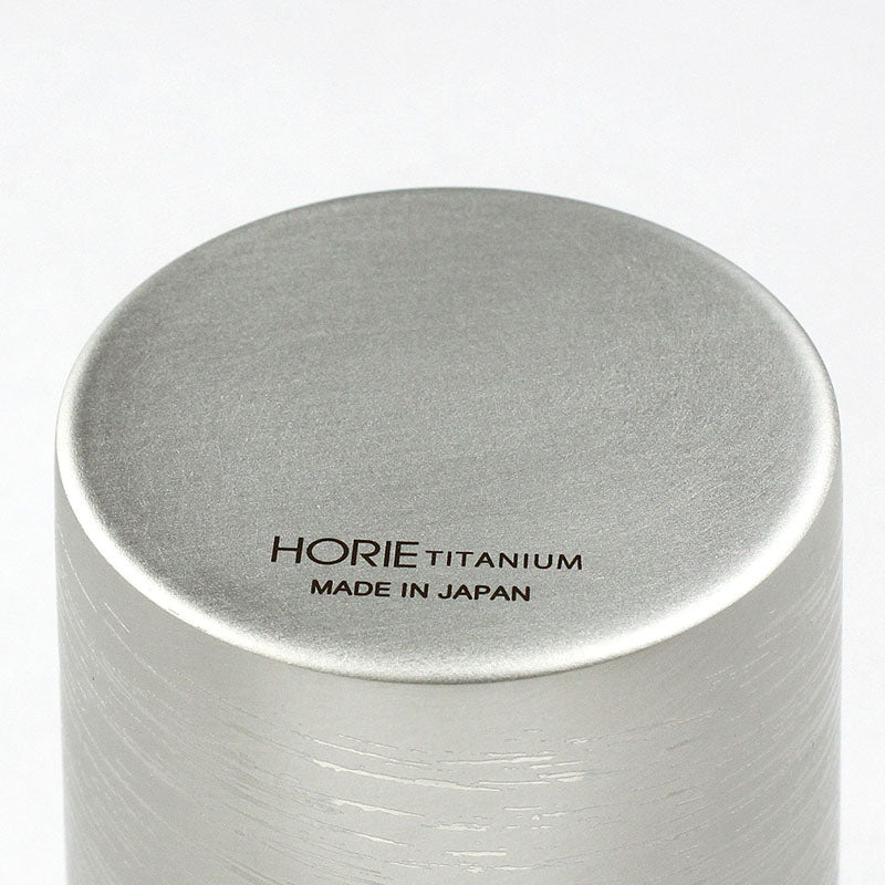 Bottom view of HORIE Shirakaba Series Double-Walled Titanium Tumbler - Silver