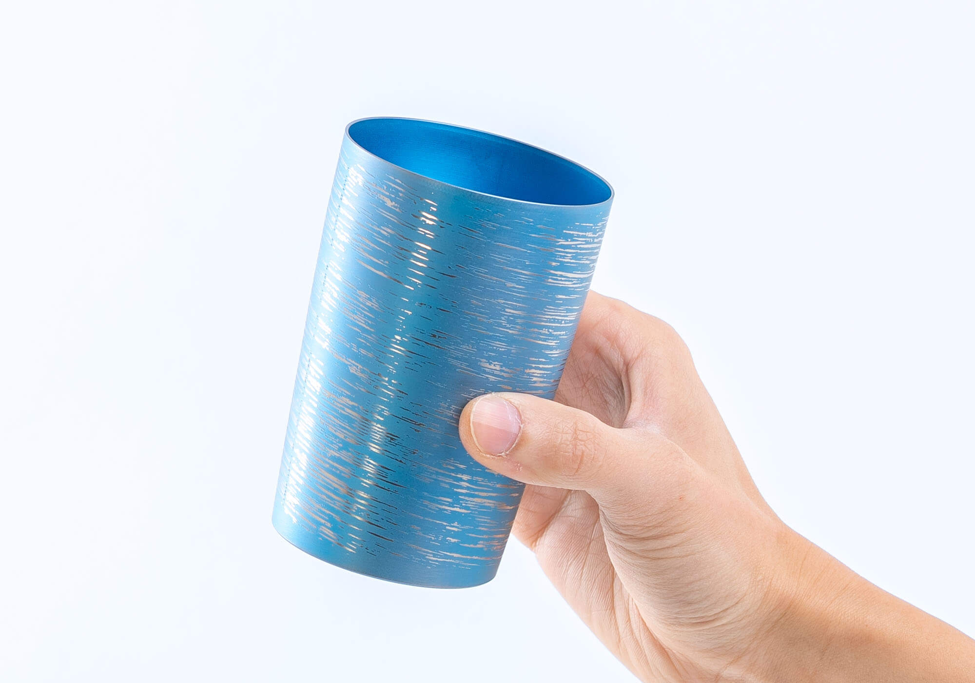 Horie Shirakaba hi Series titanium tumbler made in Japan, traditional textured double wall cup