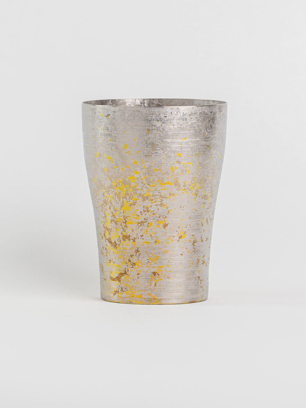 Silver HORIE titanium tumbler, 250ml, Taiko Series, front view