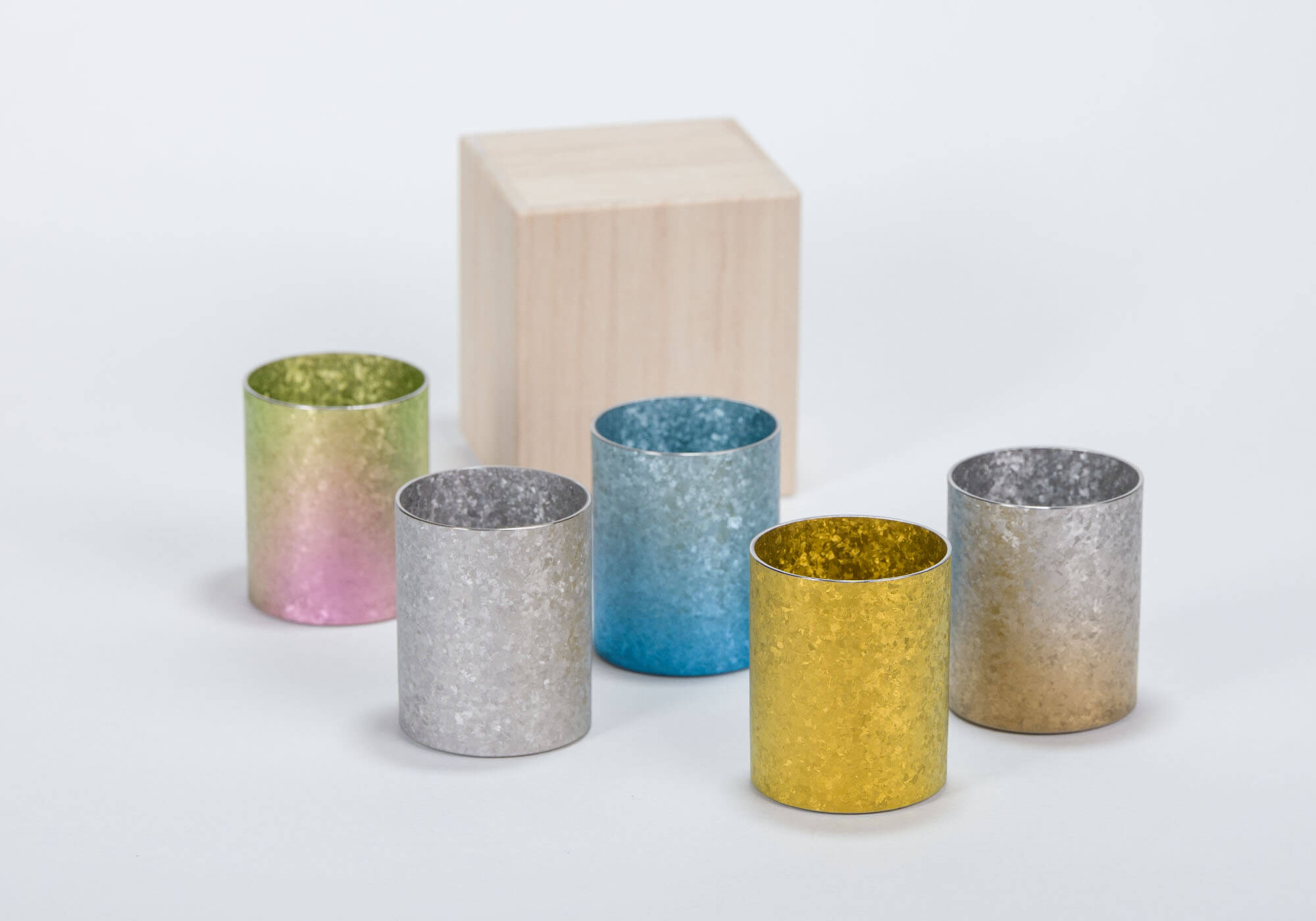 Horie cup Series titanium tumbler made in Japan, traditional textured double wall cup