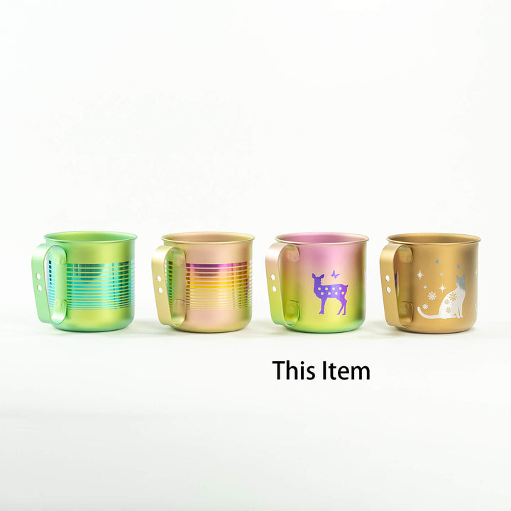 HORIE Pure Titanium Deer Mug – Rainbow Gradient