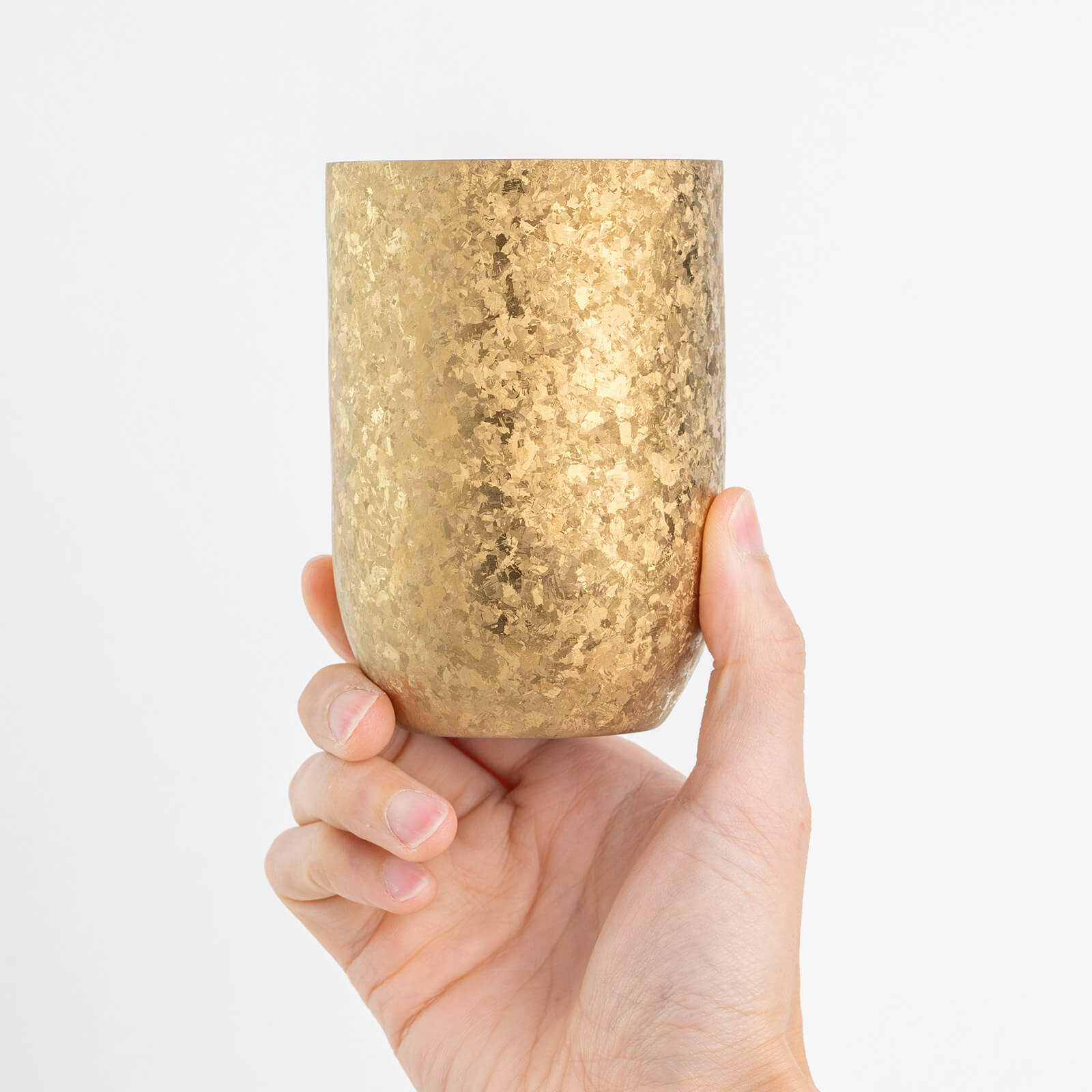 Lightweight and ergonomic Horie Titanium Tumbler in Gold