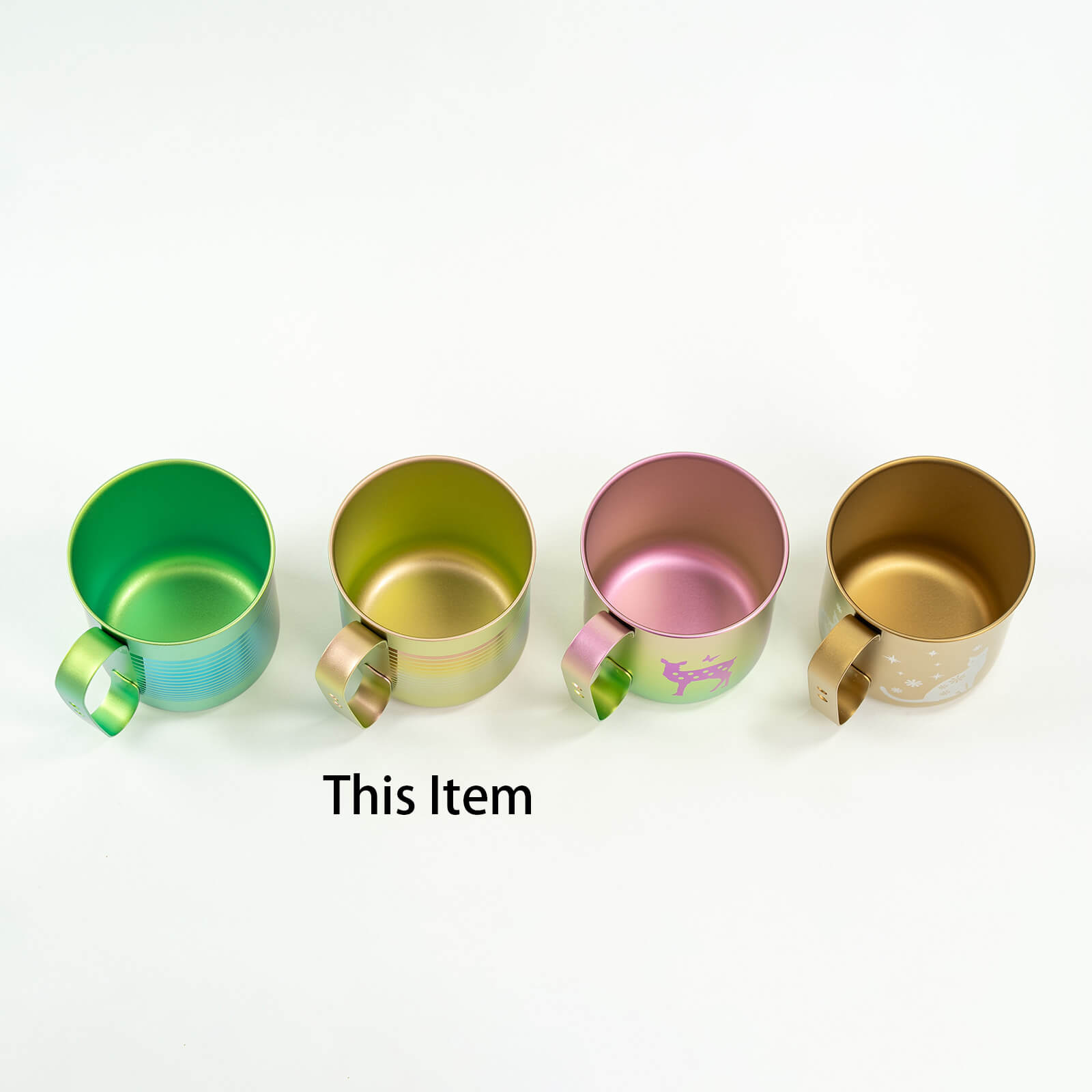 HORIE Pure Titanium Mug – 320ml Rainbow Stripe Gradient