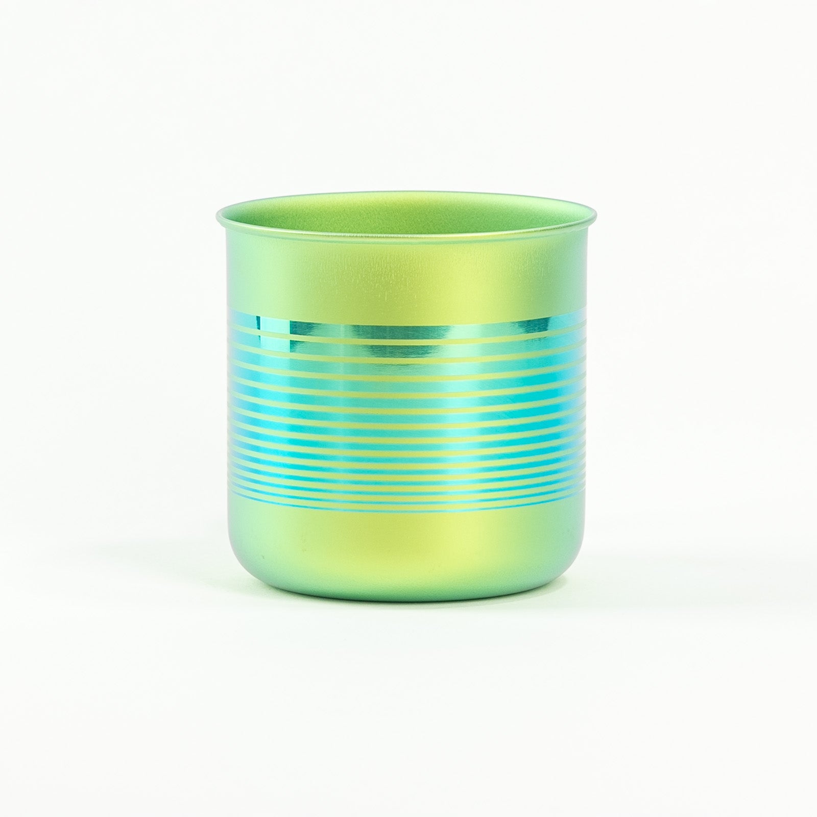 HORIE Pure Titanium Mug – 320ml Green Stripe