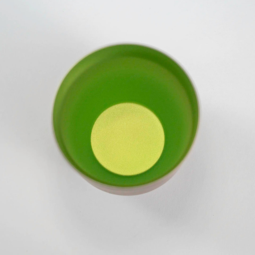 Top view of the HORIE Zen Series Double-Walled Tumbler in mint green, showing the spacious rim for easy sipping.