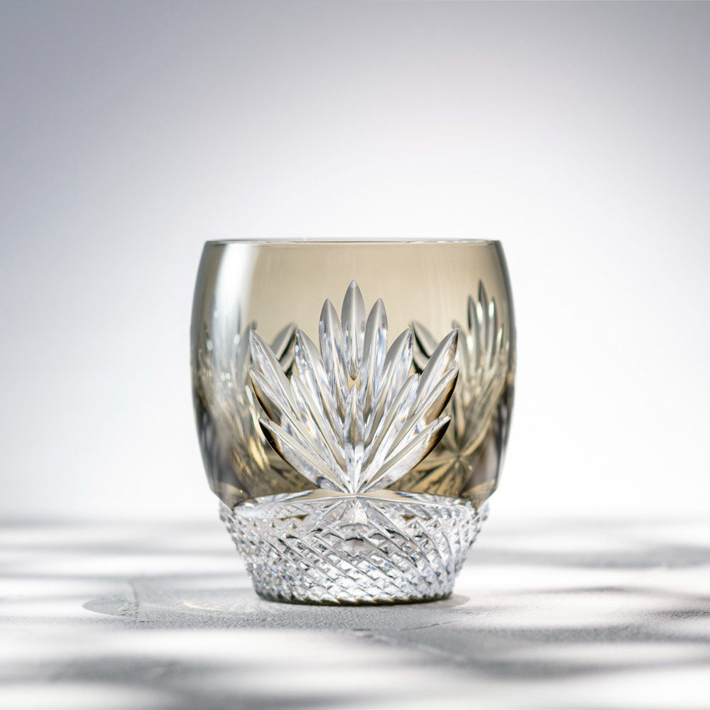 KAGAMI Edo Kiriko Rock Glass | Queen of the Night Charcoal Grey KAGAMI