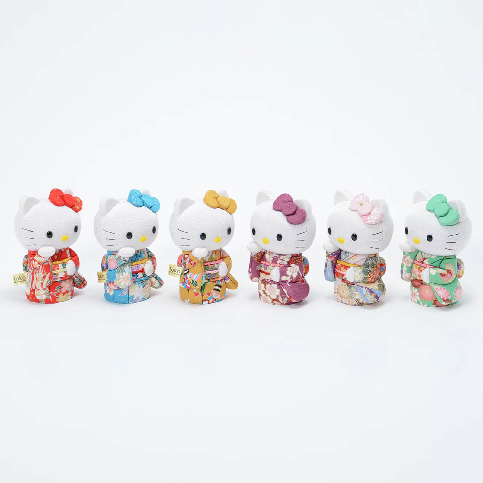Hello Kitty Standing Lucky Cat | Complete 6 Color Kimono Art Set Kakinuma Toko