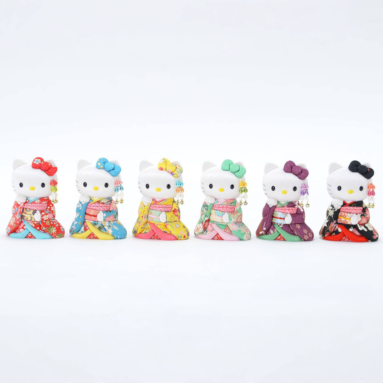 Hello Kitty Maiko Lucky Cat Complete 6 Color Collector Set Kakinuma Toko