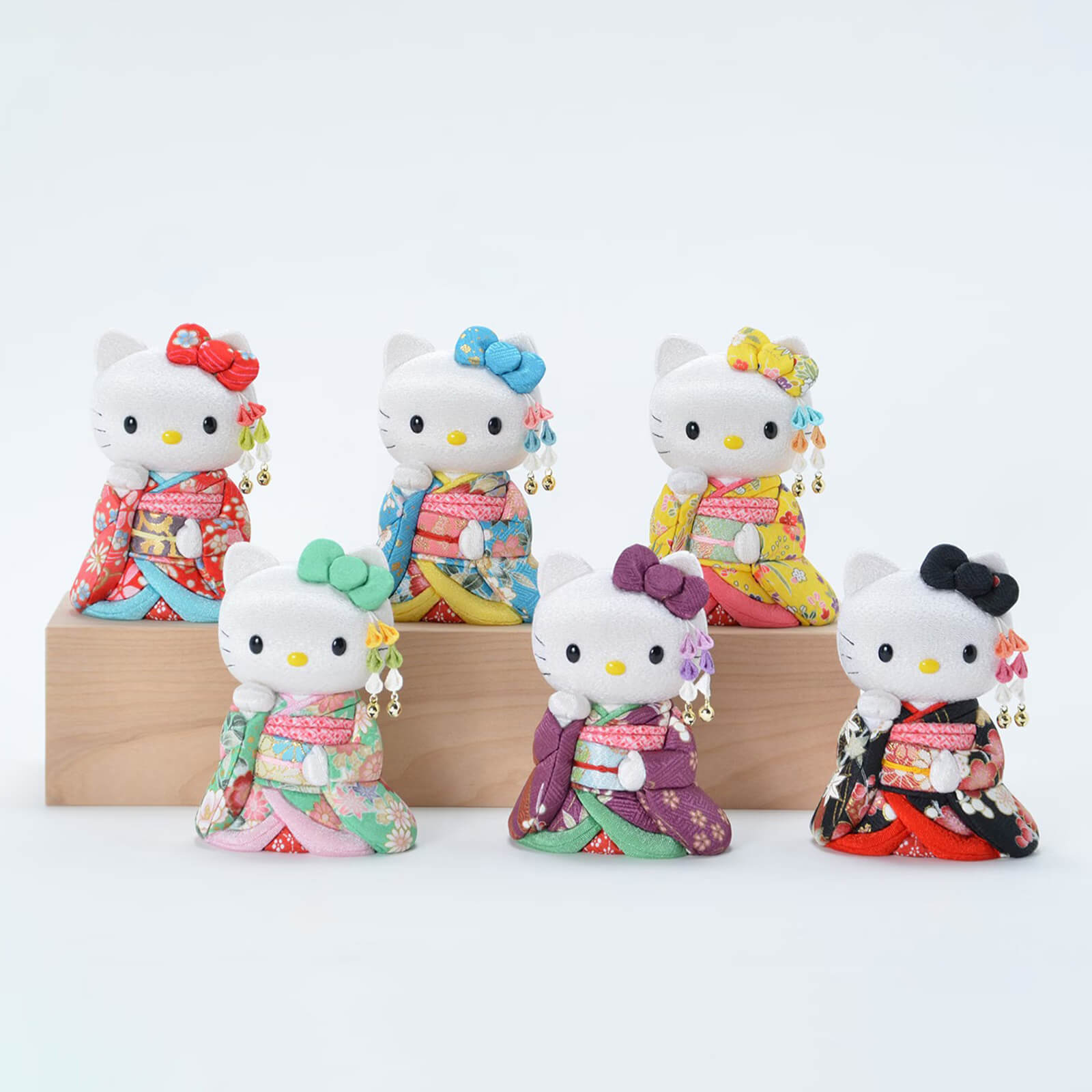 Hello Kitty Maiko Lucky Cat Complete 6 Color Collector Set Kakinuma Toko