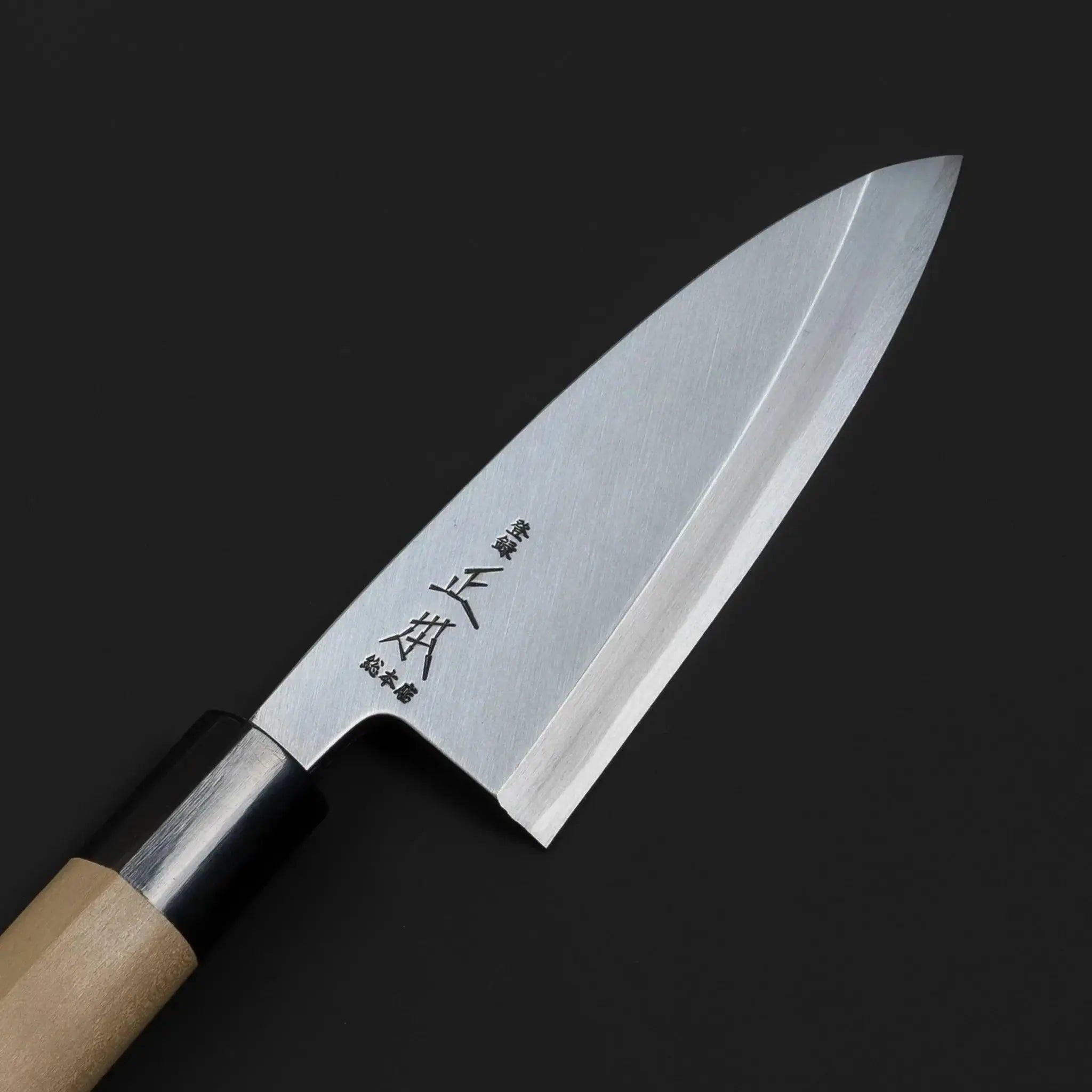 Masamoto KS Series Honkasumi White Steel No.2  Deba Knife Blade Front View