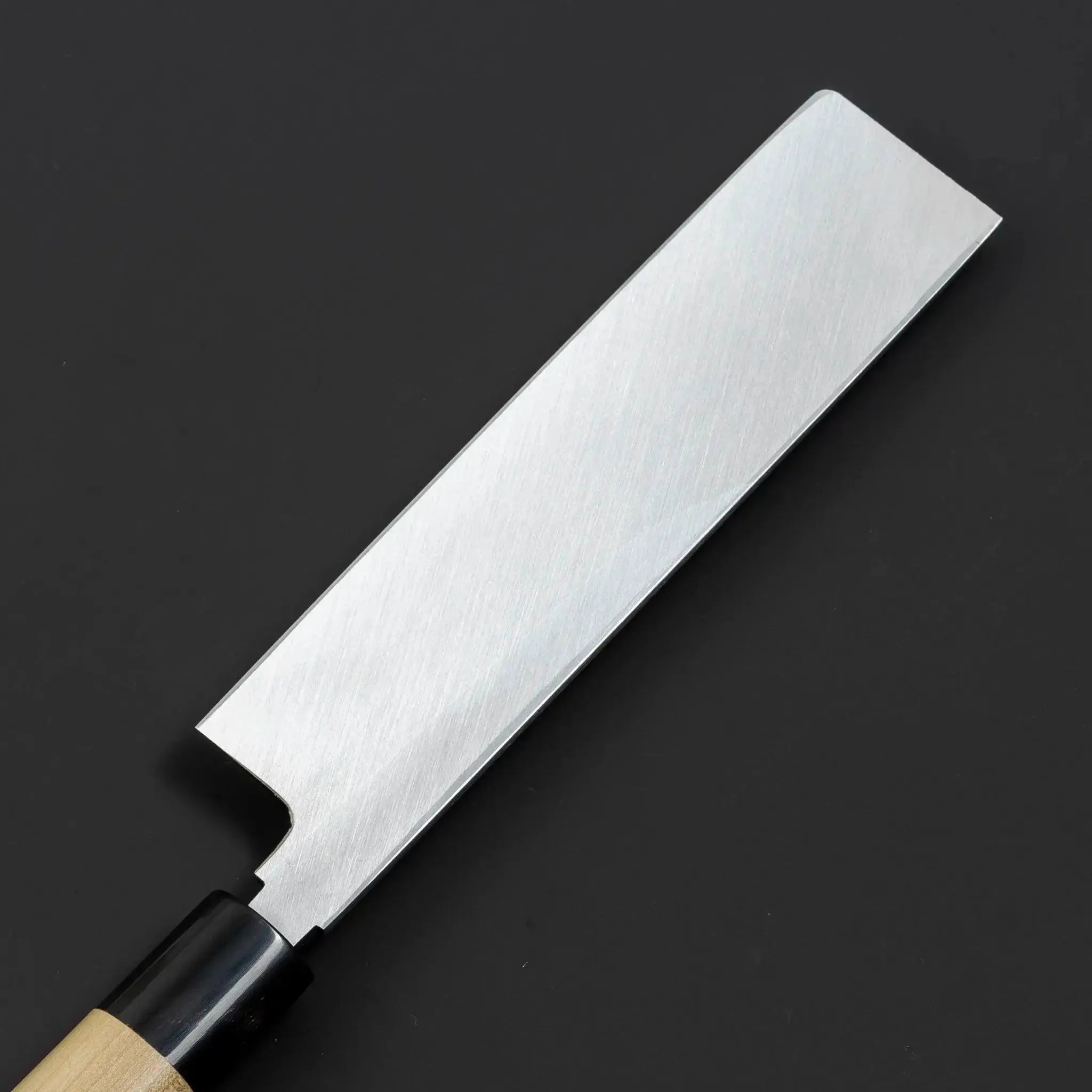 Masamoto KS Usuba 165mm Vegetabl Blade Front Viewe Knife crafted from White Steel No.2, ideal for precise vegetable cutting Blade Back View