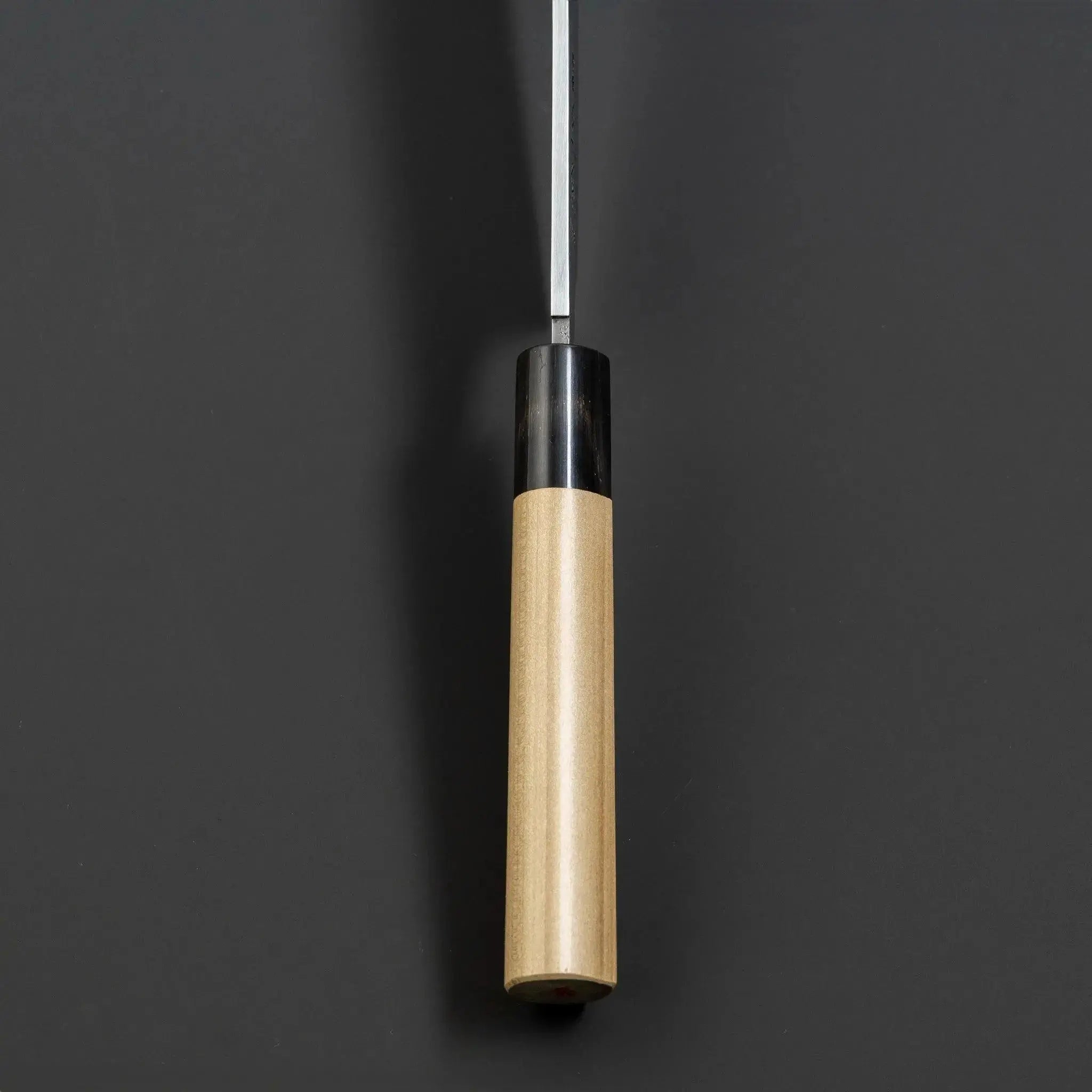 Masamoto KS Usuba 165mm Vegetabl Blade Front Viewe Knife crafted from White Steel No.2, ideal for precise vegetable cutting Handle Top View