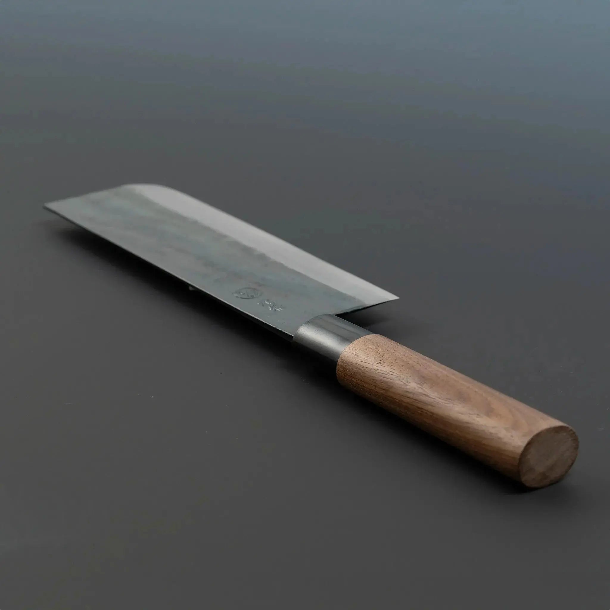 Motokane Blue Steel No.1 Nakiri Knife 165mm Handle View