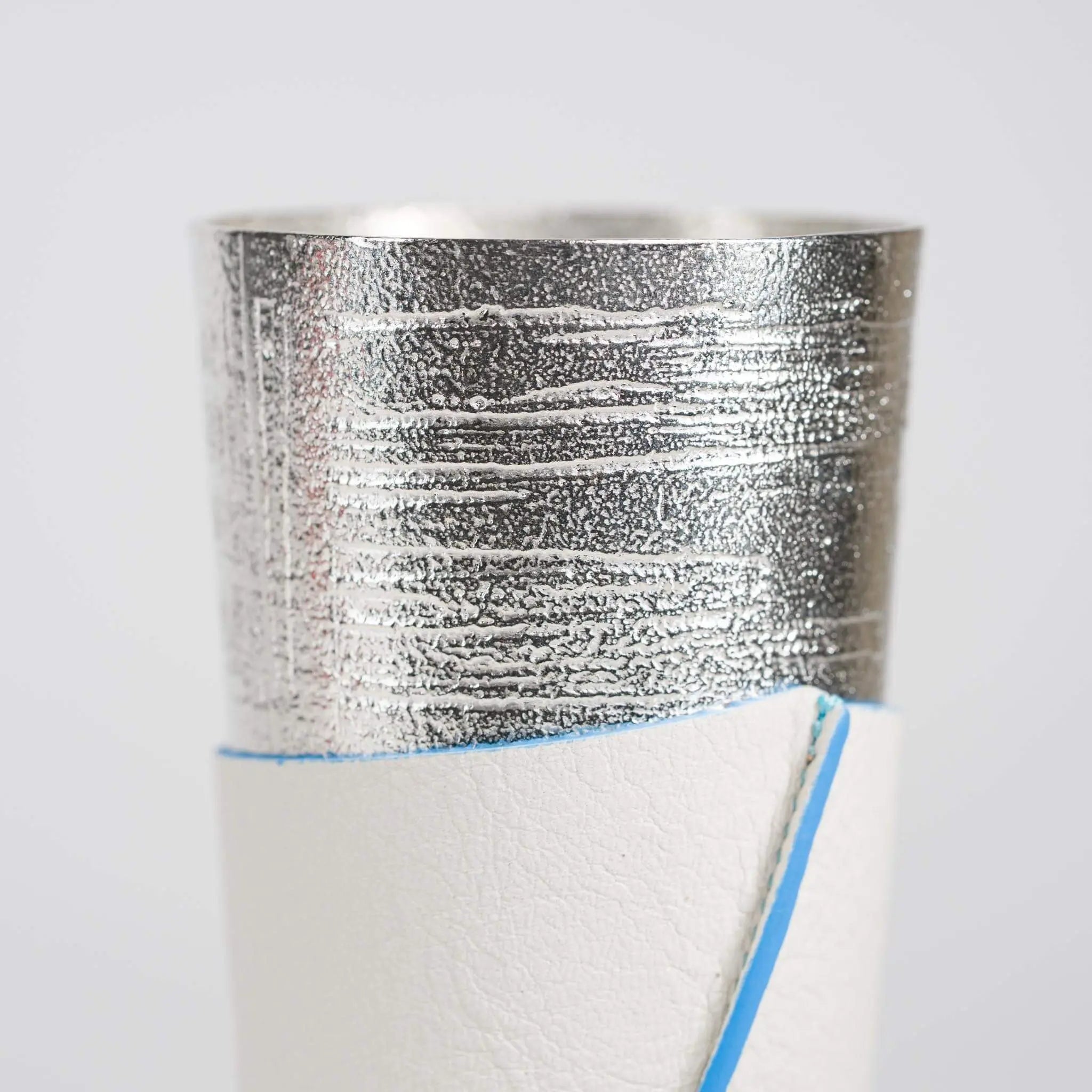 Nousaku Tin Beer Tumbler Set - Birch Bark Texture & Leather Sleeves KyotoLux