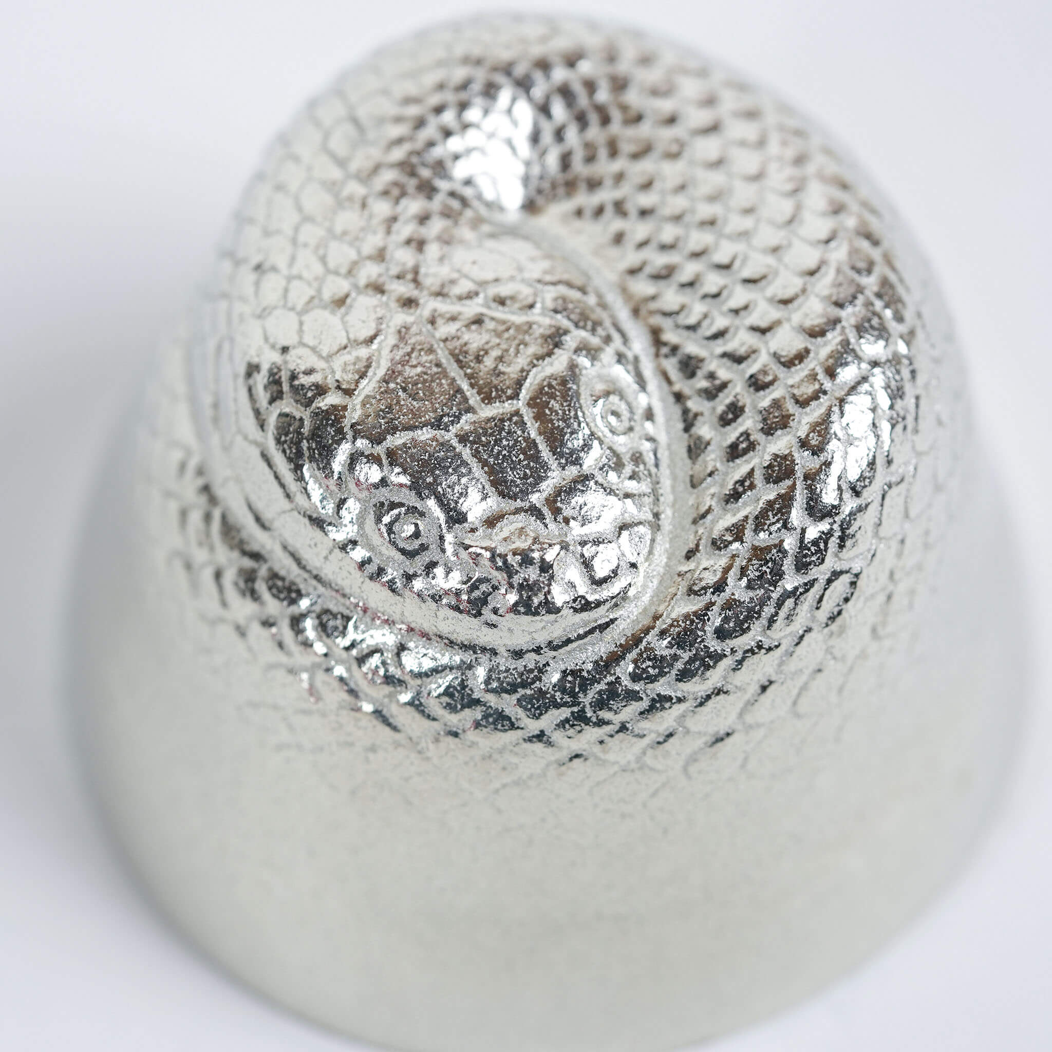 Nousaku Pure Tin Chinese Zodiac Sake Cup - Snake (Silver Finish)