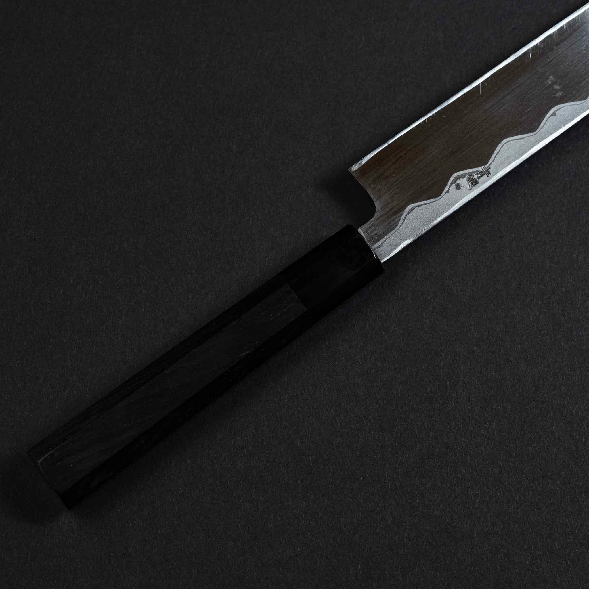 Sakai Uchihamono Aogami Super Custom Damascus Series Yanagiba 300mm handle_1