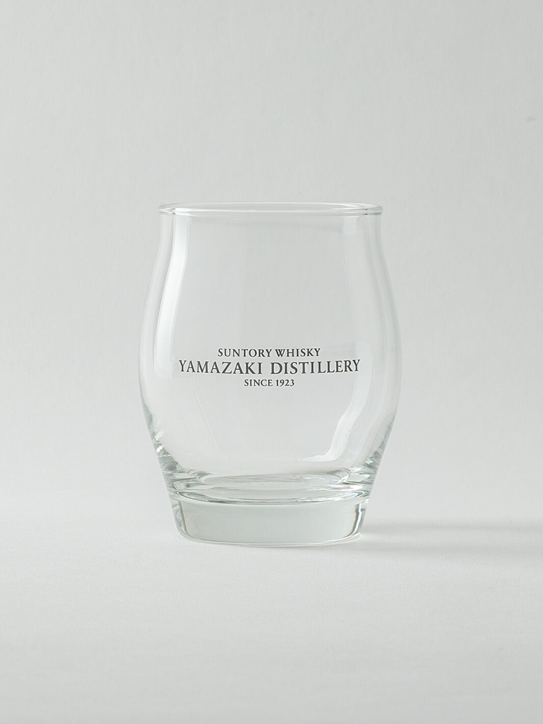 Empty Yamazaki whiskey tumbler, Japanese ice ball glass, 11oz